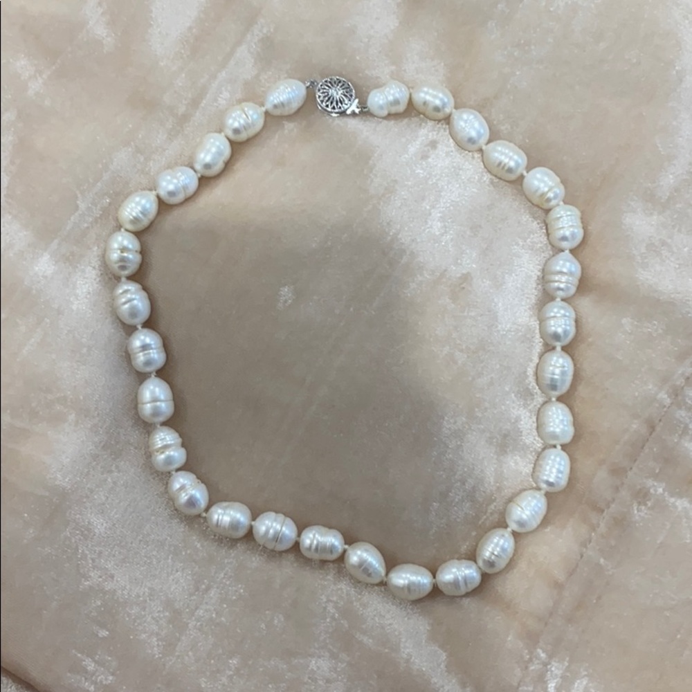 HUGE white pearl necklace